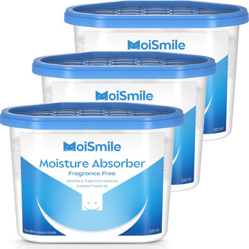 Moisture Absorbers, Efficient Humidity Absorber ＆ Odor Eliminator Boxes, Refillable Car Dehumidifier for Closet