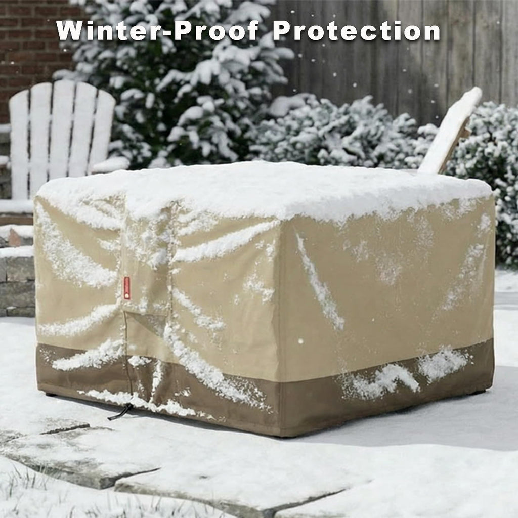 Gas Fire Pit Cover Square, Waterproof 600D, 36"L x 36"W x 24"H