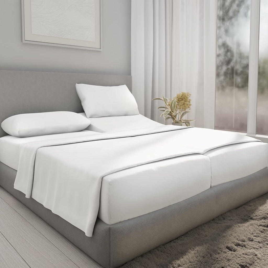 1000 Thread Count Split Sheet Set 5 Piece Split Sheets for Adjustable Beds 100% Egyptian Cotton 12"