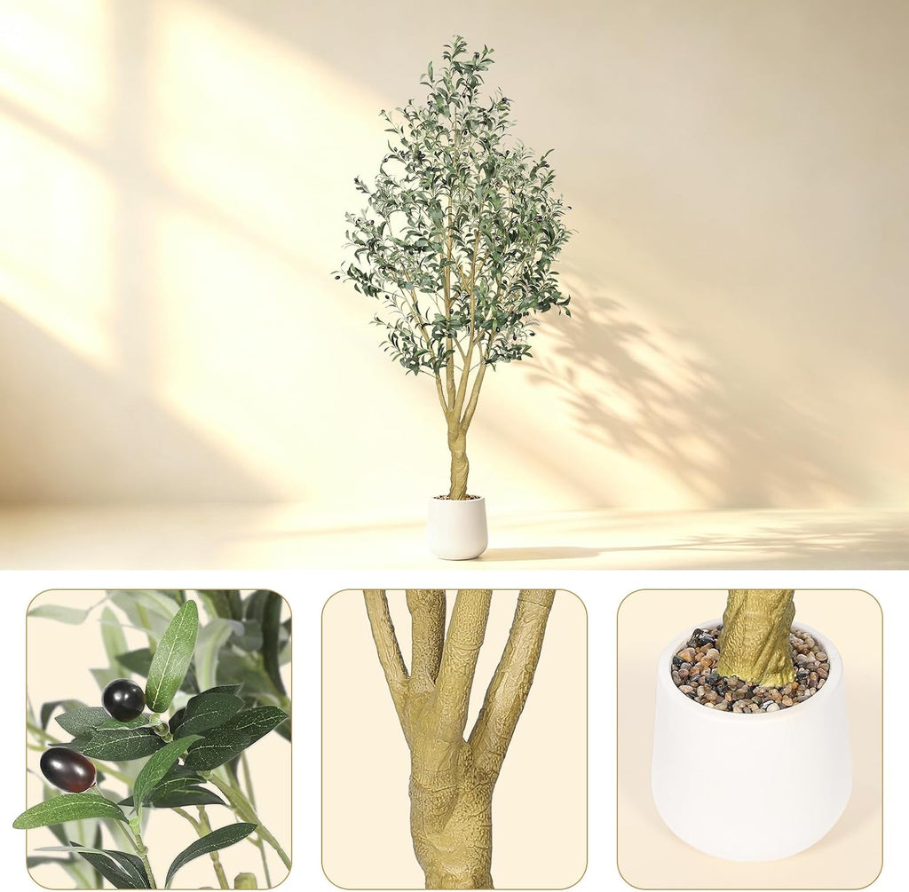 Olive Tree 7FT Faux Plants Indoor Decor