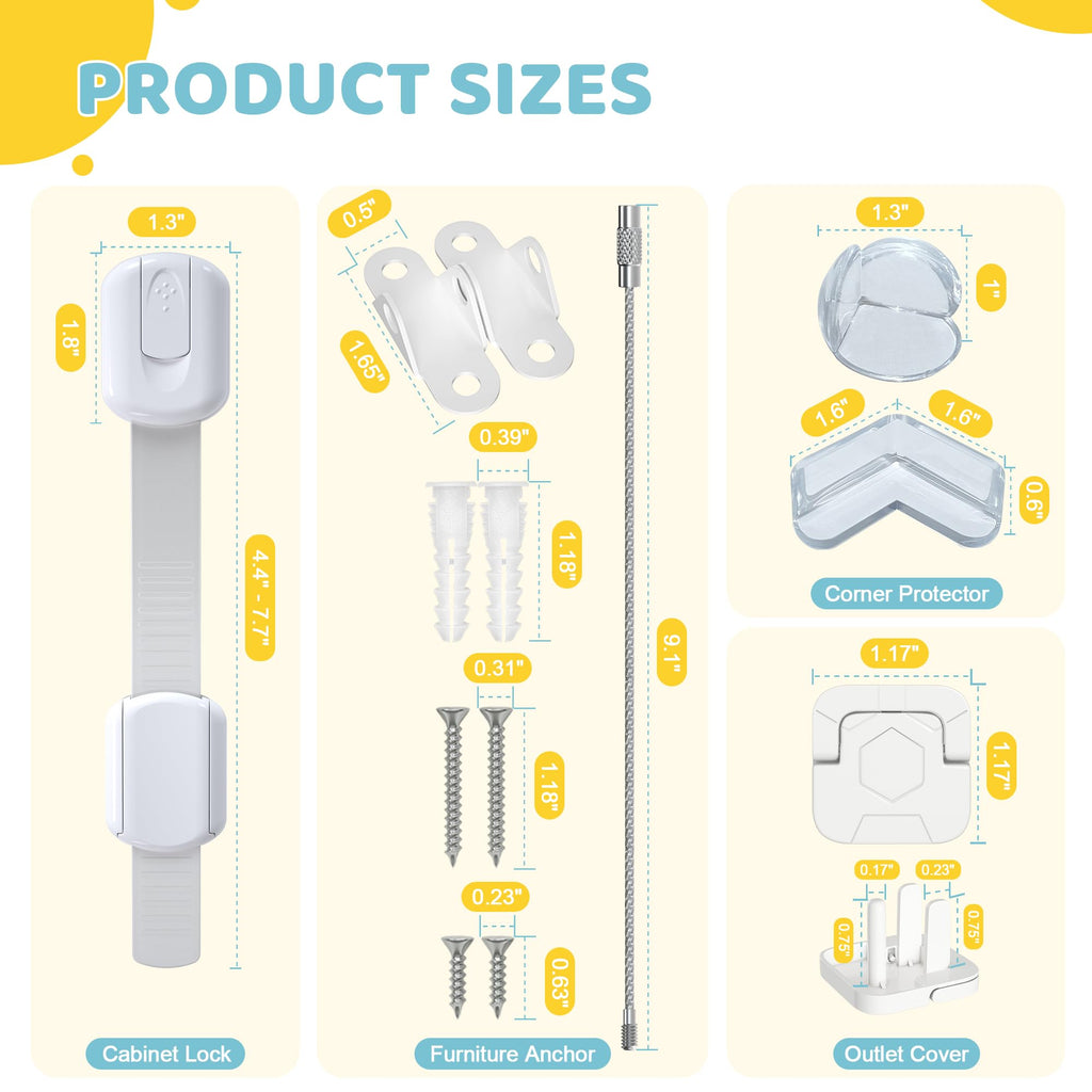 56-Piece Baby Proofing Kit & Child Safety Essentials