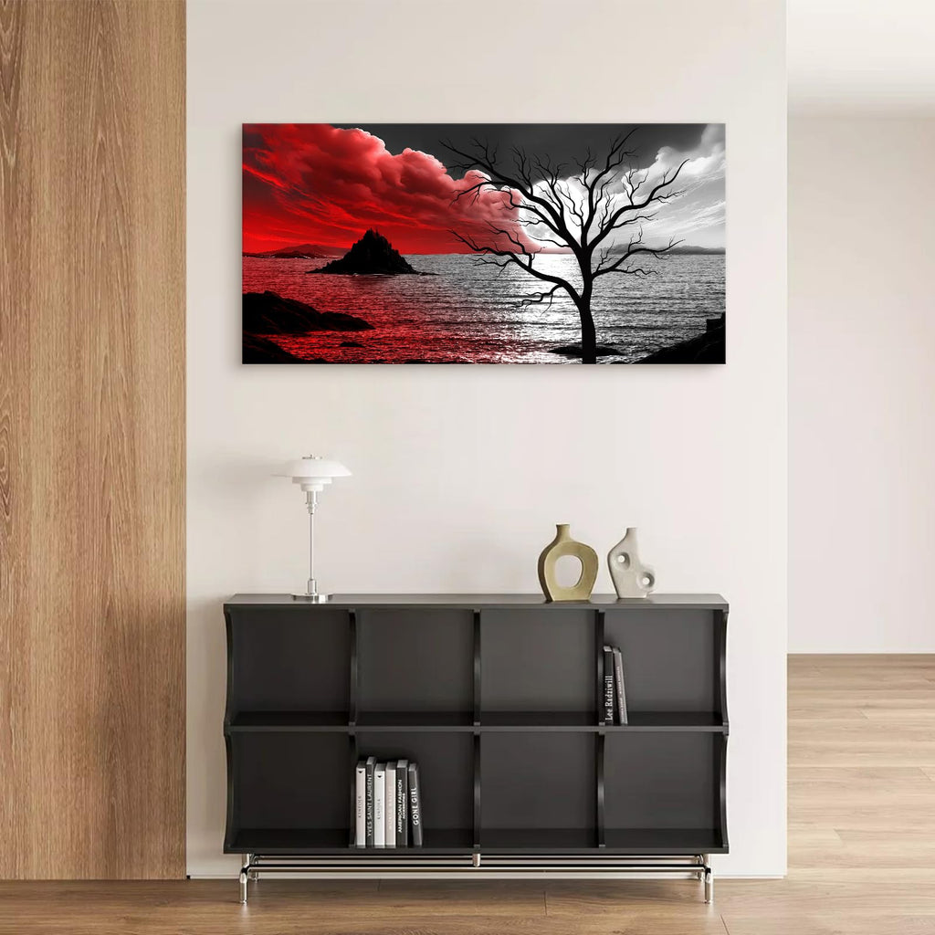 The Cloud Tree 1 Panels Modern Giclee Canvas Prints Artwork Abstract Seascape Paintings Reproduction Sea Beach