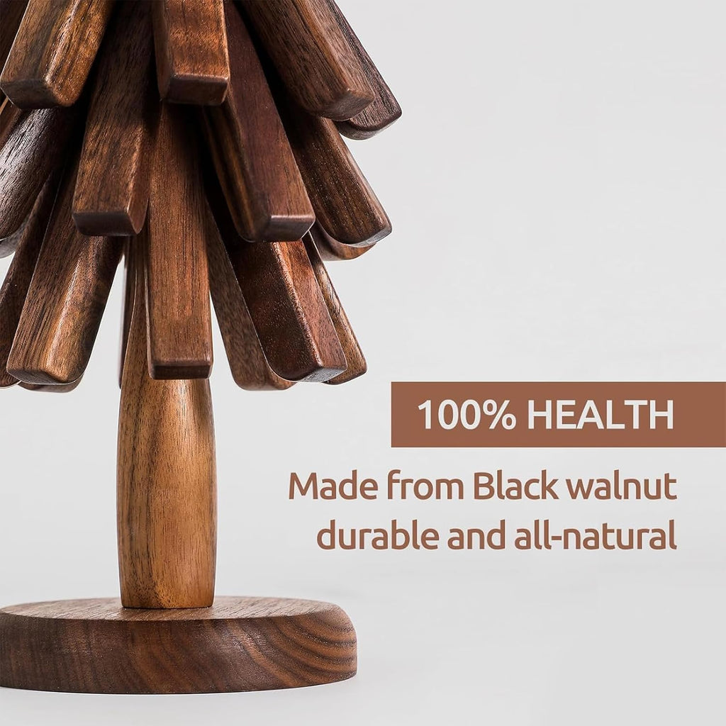 Tree Coasters, Wooden Trivet for Hot Dishes, 3-Piece Trivet Tree Set Coaster, for Hot Pots and Pans Heat Resistant - Set of 3