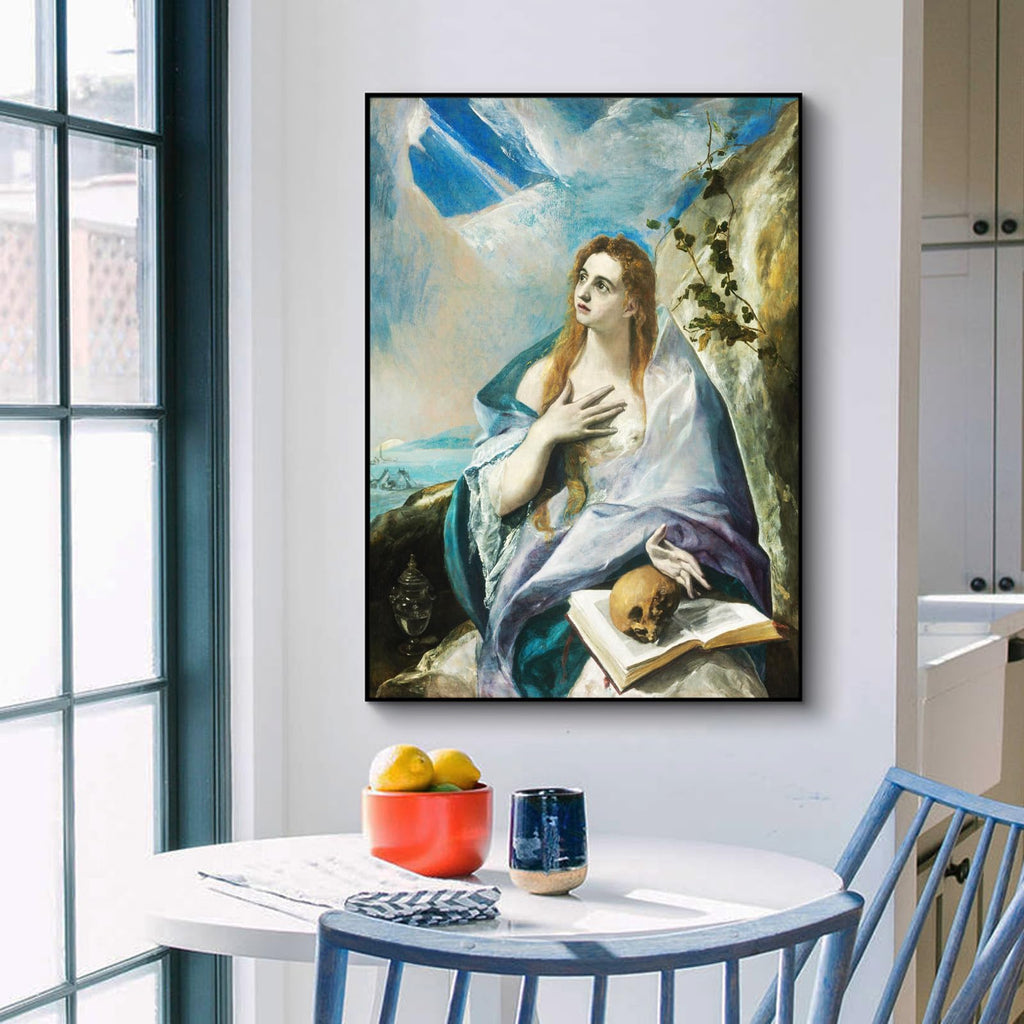 El Greco The Confessions of Mary Magdalene Poster - Renaissance Wall Art Print Religious Decor Bedroom Living Room
