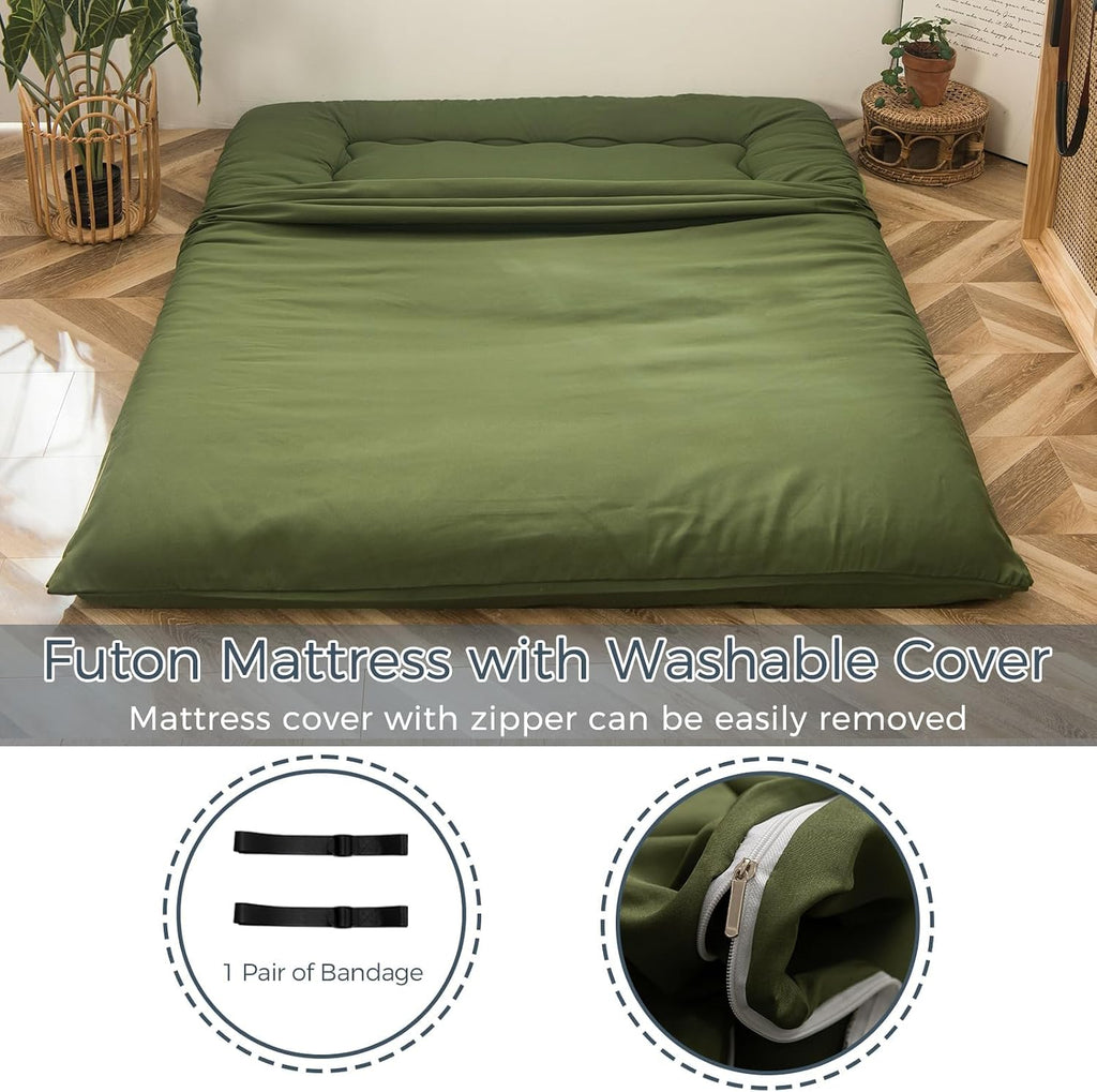 6" Extra Thick Japanese Floor Mattress Folding Futon Mattress