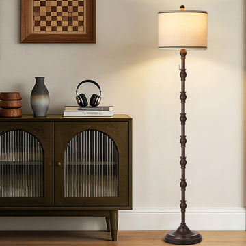 Vintage Floor Lamp, 3-Color Temperature-Black 63.5''