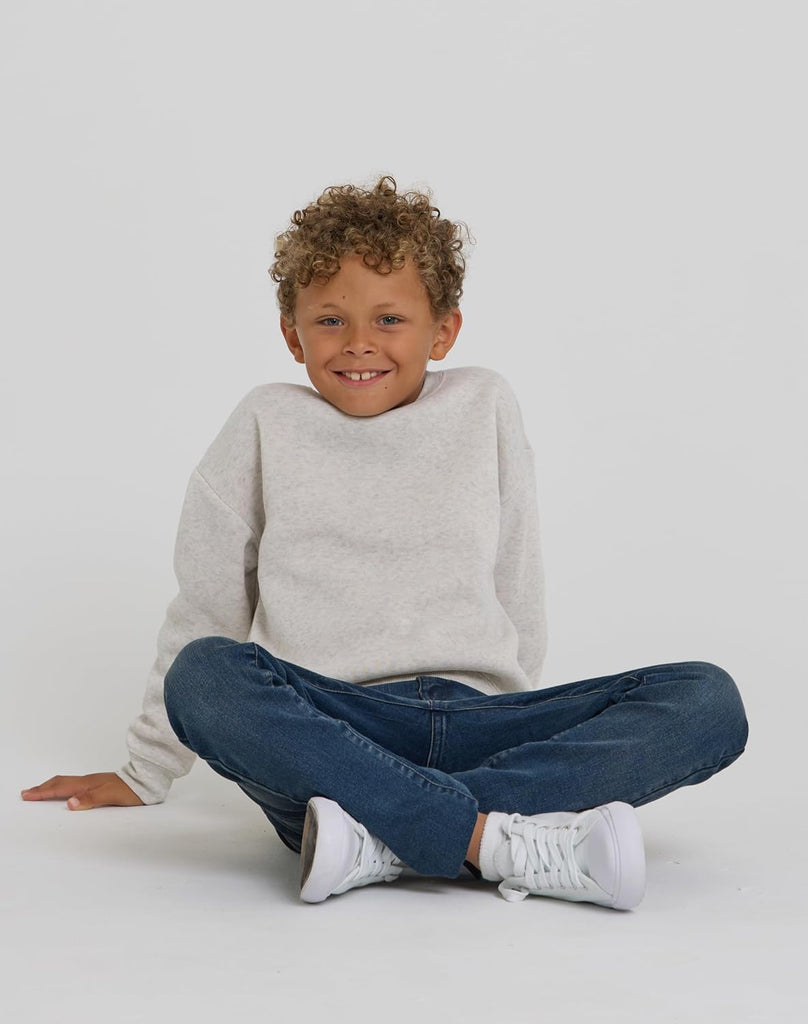 3 Pack Boys Sweatshirts Long Sleeve Boy Crewneck Relaxed Soft Essentials Teen Pullover Sweaters For Youth Kids