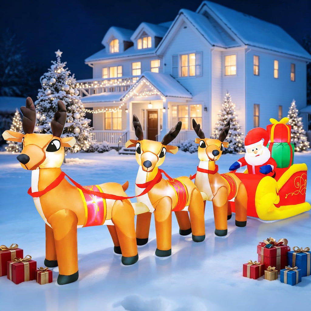 12 FT Christmas Inflatable Outdoor Santa Claus