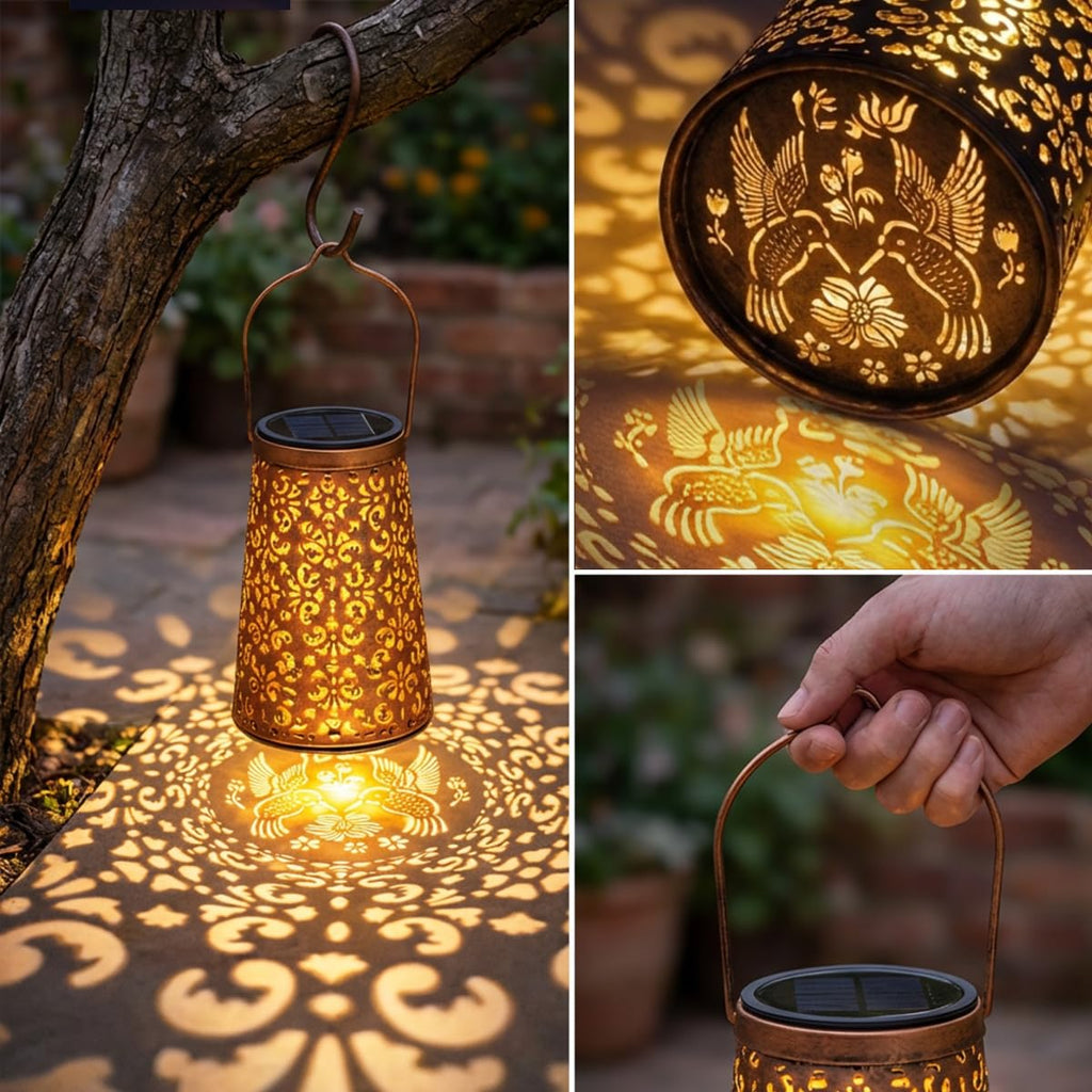 Butterfly Solar Lanterns, Outdoor Hanging Garden Lights, 4 Pack