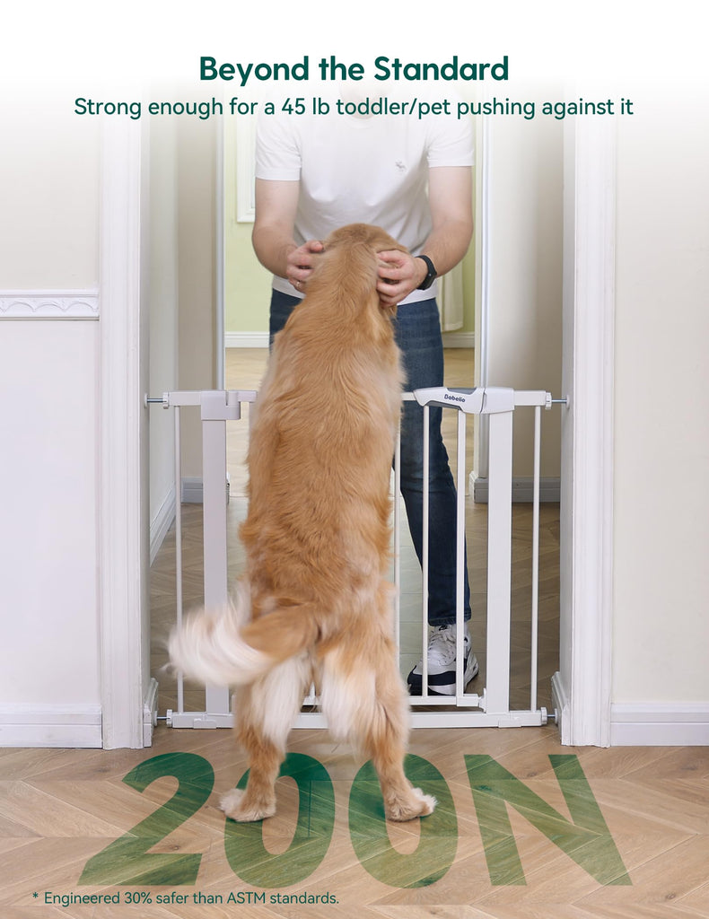 36 in Tall Baby Gate for Stairs No Drilling,, 29-48" W