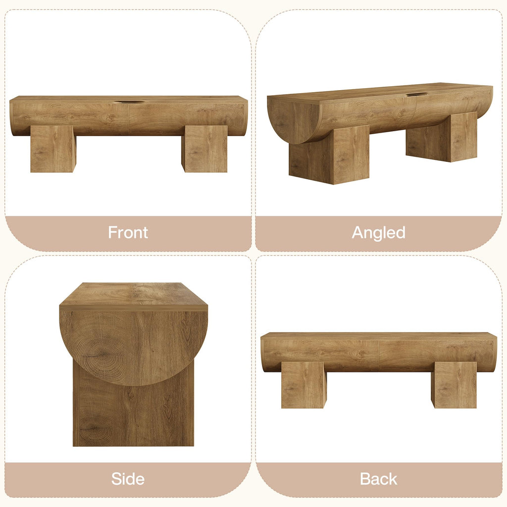 55" Entryway Storage Bench with 2 Safety Hinges, Farmhouse Shoe Bench with Flip-Top Storage, Supports 350 lbs, Easy