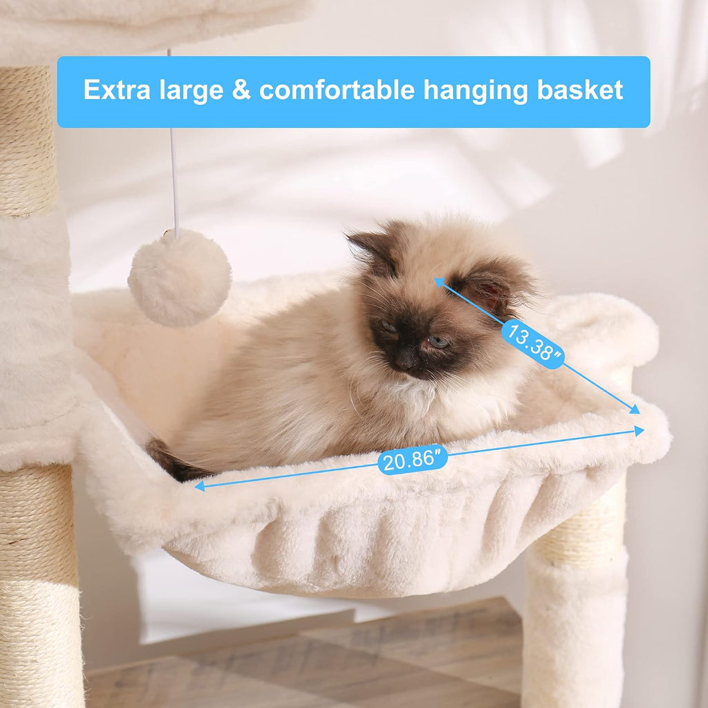 Cat Tree Tower, Litter Box Enclosure, Food Station
