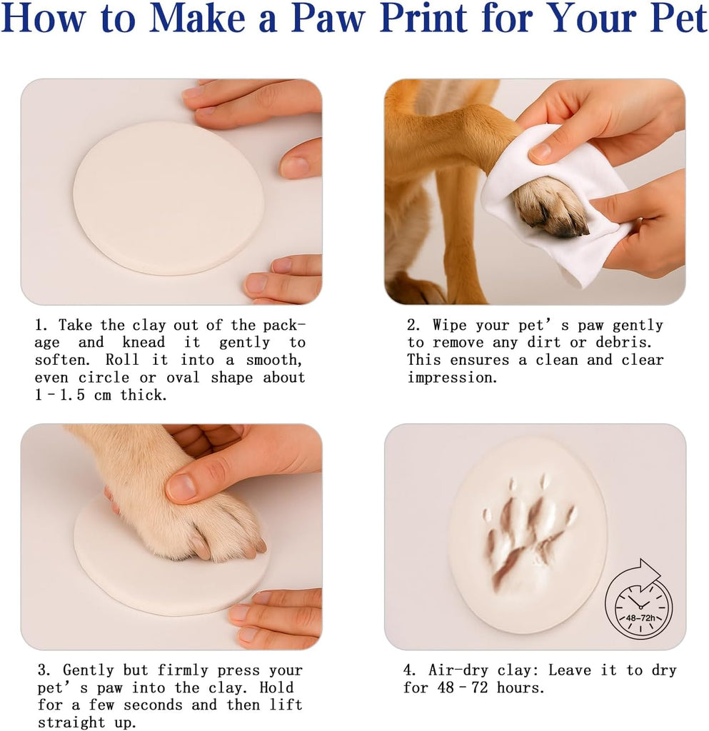 Dog Memorial Shadow Box Frame 5x7 with Paw Print Kit and Fur Keepsake Box Small Pet Memorial Frame Box for Dogs