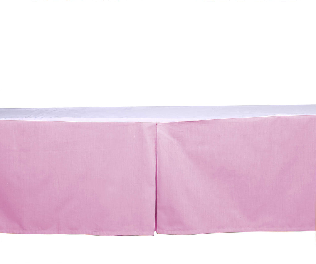 Solid Crib/Toddler Bed Skirt Dust Ruffle, Pink, 13 inches Drop