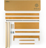 Allen Mid Century Wood Platform Bed Frame, Solid Wood Foundation, Wood Slat Support, No Box Spring Needed