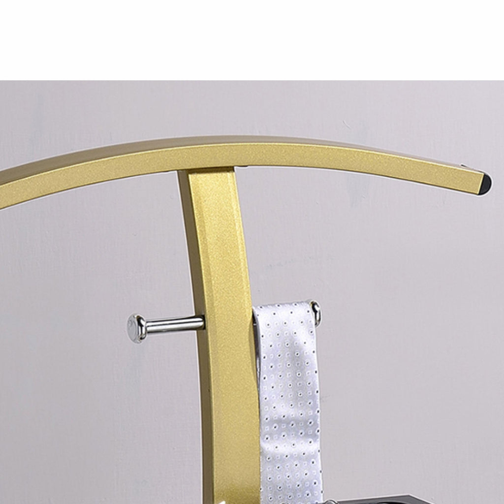 Henry Men's Suit Valet Stand - Freestanding Clothes Valet Rack with Jacket Hanger, Pants Bar, Tie Holder & Storage