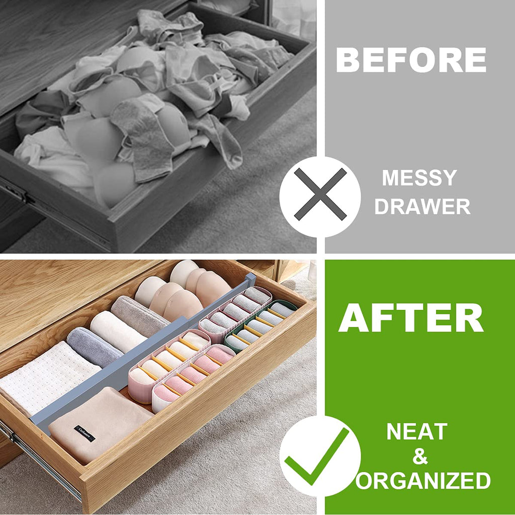 Expandable Bamboo Drawer Dividers, Fits 17.6-21.6" Drawers
