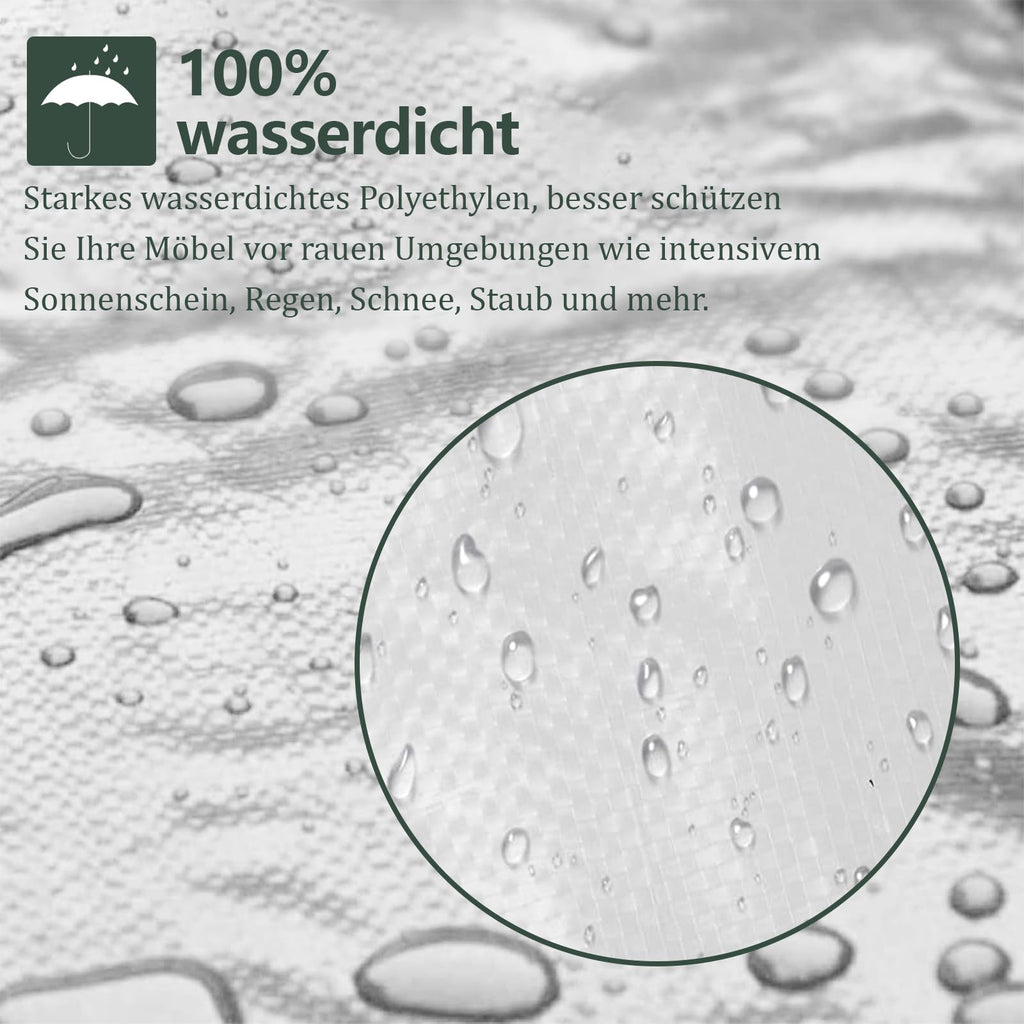 Outdoor Transparent Furniture Covers Round Patio Table Cover Waterproof - Garden Furniture Set Covers Circular Table