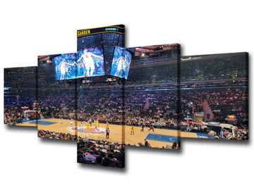 Wall New York Manhattan Madison Square Garden Paintings Basketball Pictures 5 Piece Canvas Modern Artwork Home Decor
