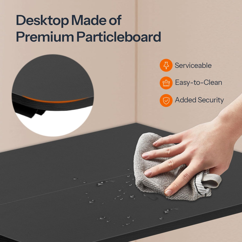 Folding Table, Wall Mounted Floating Desk with Iron Bracket