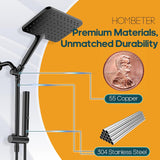 High Pressure Rain Shower Head with Handheld Combo, 10 Inch Square Rainfall Showerhead