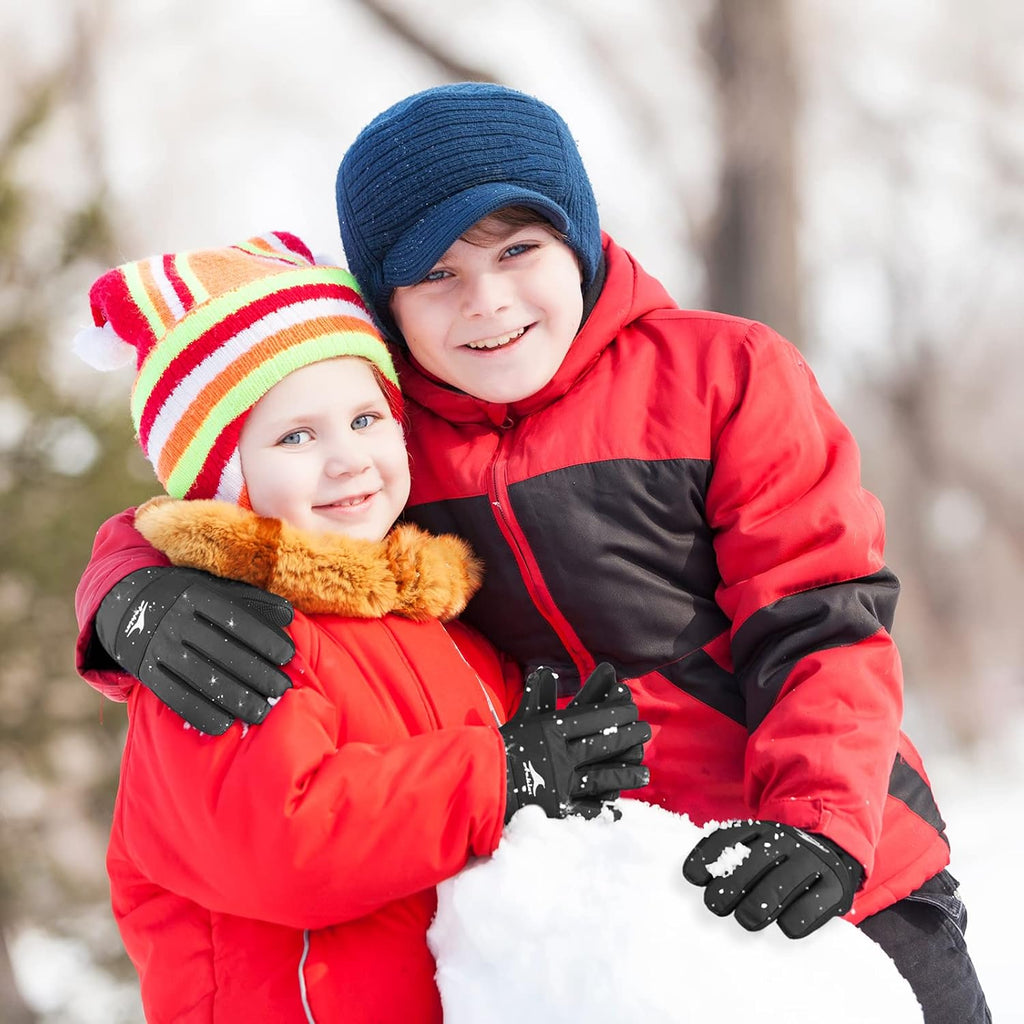 Kids Ski Gloves, Waterproof Winter Snow Gloves for Boys Girls Youth