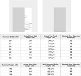 42"x84" Concealed Sliding Barn Door with Horizontal Groove and Soft Close Hardware Kit, White Flush 