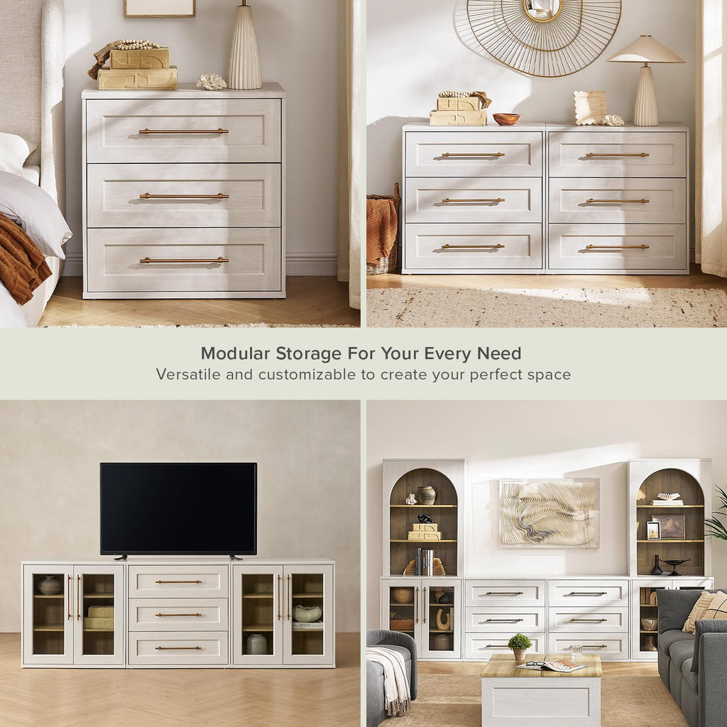 Blake Dresser, Night Stand (White Oak, Set of 2)