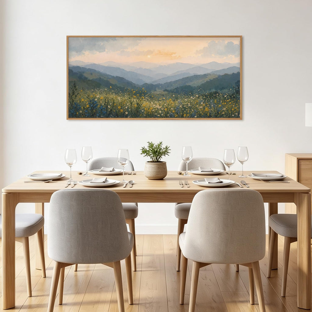 Large Mountain Wall Art Sunset Forest Artwork Nature Landscape Print
