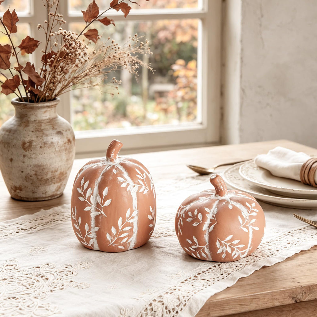 Fall Pumpkin Decor, Thanksgiving Decorations Table