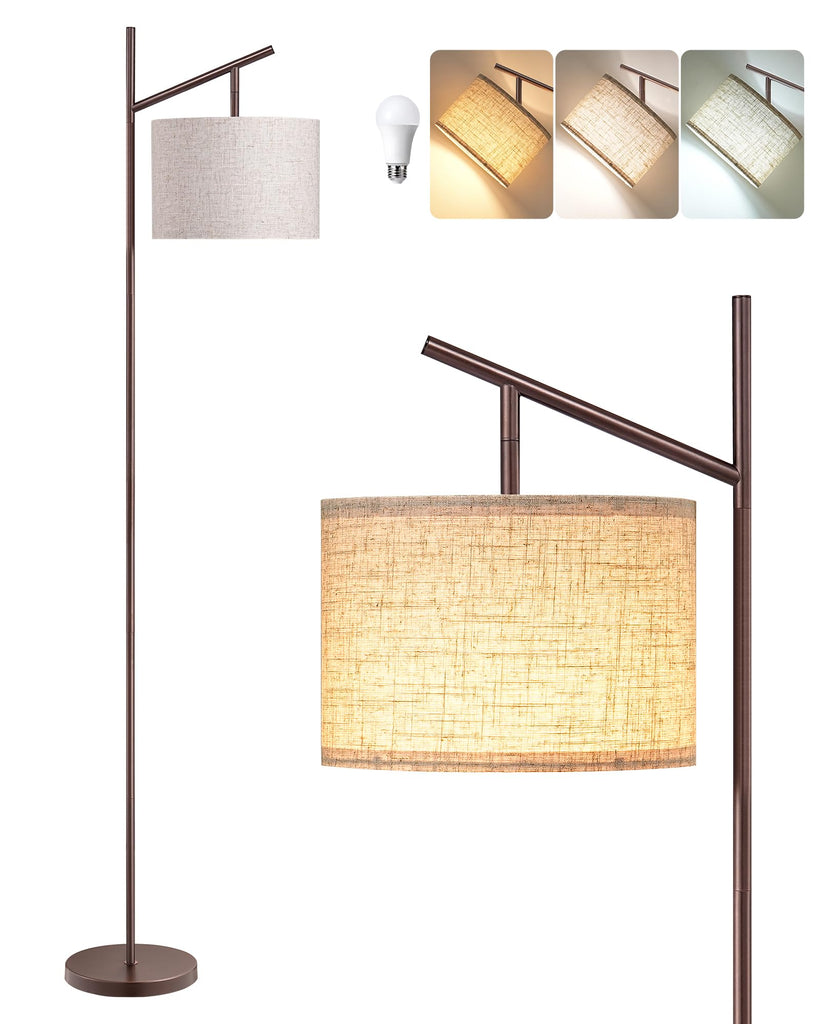 64.7" Modern Arc Floor Lamps, Brown Standing Lamp