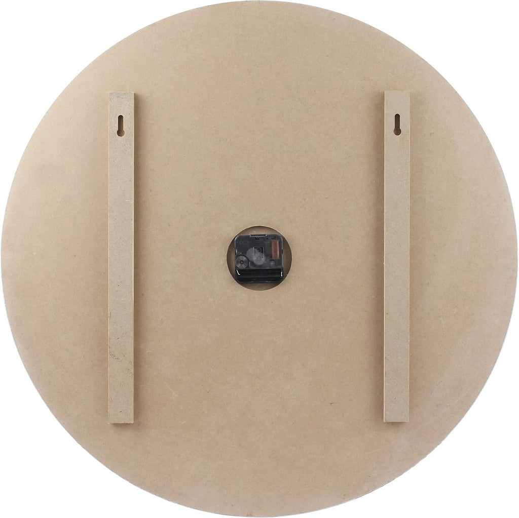 Stonebriar Vintage Farmhouse Wooden 23 Inch Round Battery Operated Hanging Wall Clock