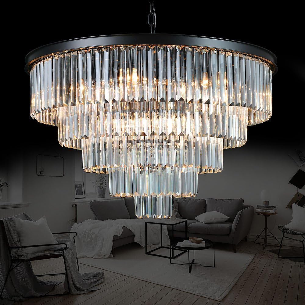Luxury Modern Crystal Chandeliers Lighting Contemporary Pendant Chandelier Ceiling Lamp Lights Fixture 5-Tier (16 Lights) for Dining Room Living Room Hotel A107-B07CTH82X7