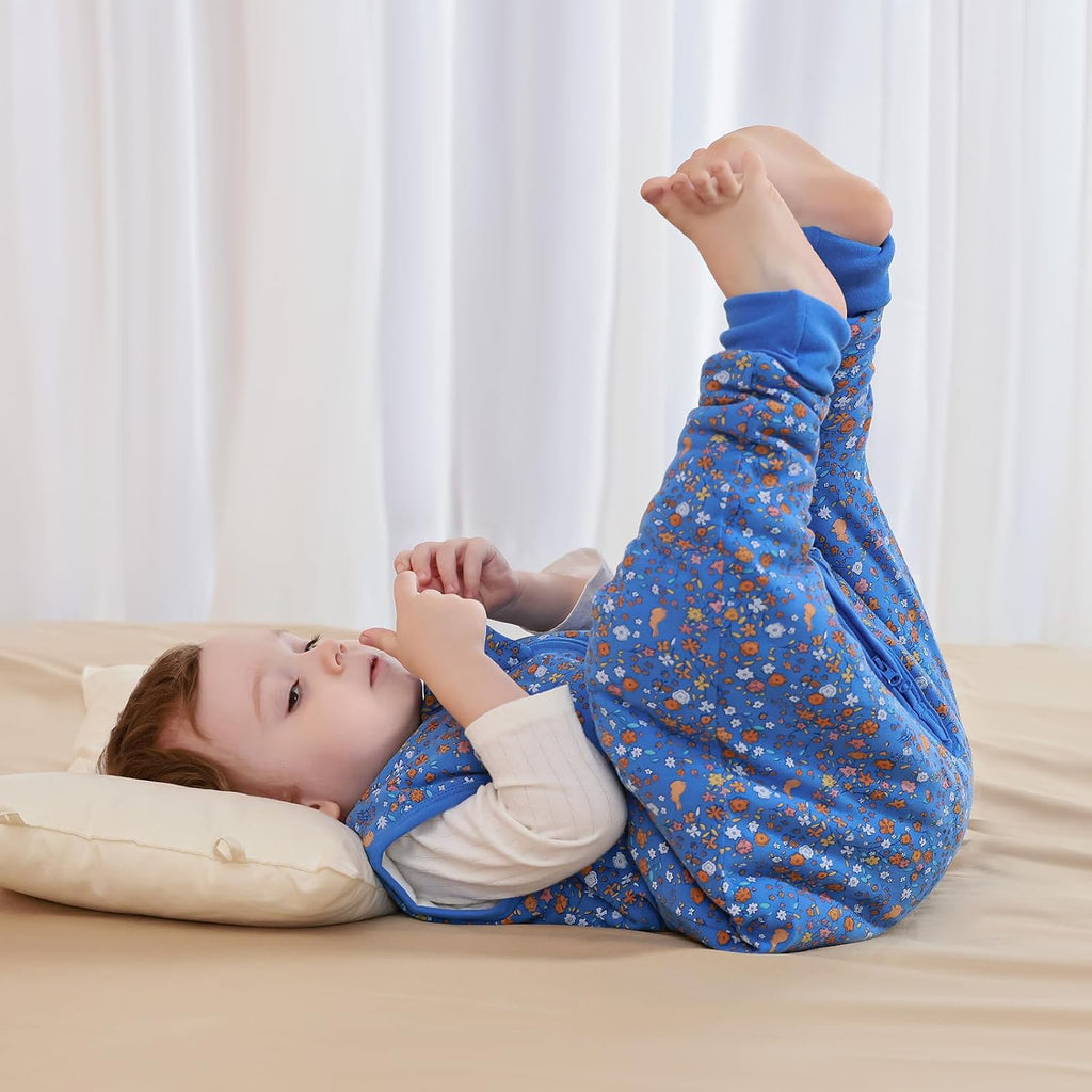 Cotton Toddler Sleep Sack with Feet 2.5 TOG Ultra Soft Toddler Sleeping Sack Baby Sleep Bag Walker Wearable Blanket