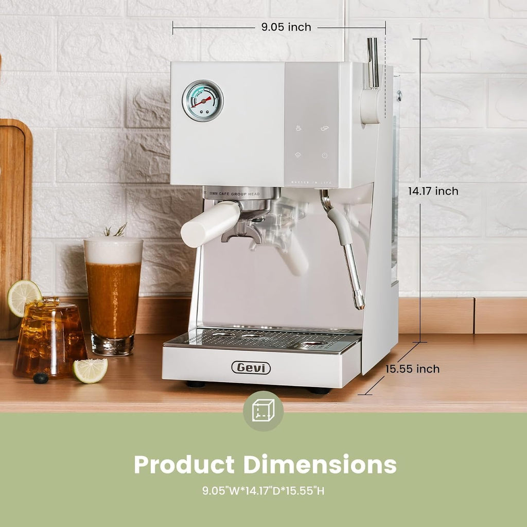 20 Bar Espresso Machine with Professional 58mm Espresso Maker with Milk Frother,Smart Touch Display&PID Temperature