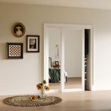 60 x 80 inch Mirrored Sliding Closet Doors for Bedrooms, Upgraded Shatterproof Sliding Mirror Interi