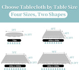 Pink Tablecloth Fabric (1PC, 60"x102"), 6ft Table Cover (8-10 Seat) - Cotton Polyester, Wrinkle Resi