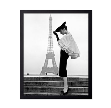 Master Eiffel Tower Poster - Paris Print - Fashion Illustration - Elegant Woman Design - Photography Graphic - Black