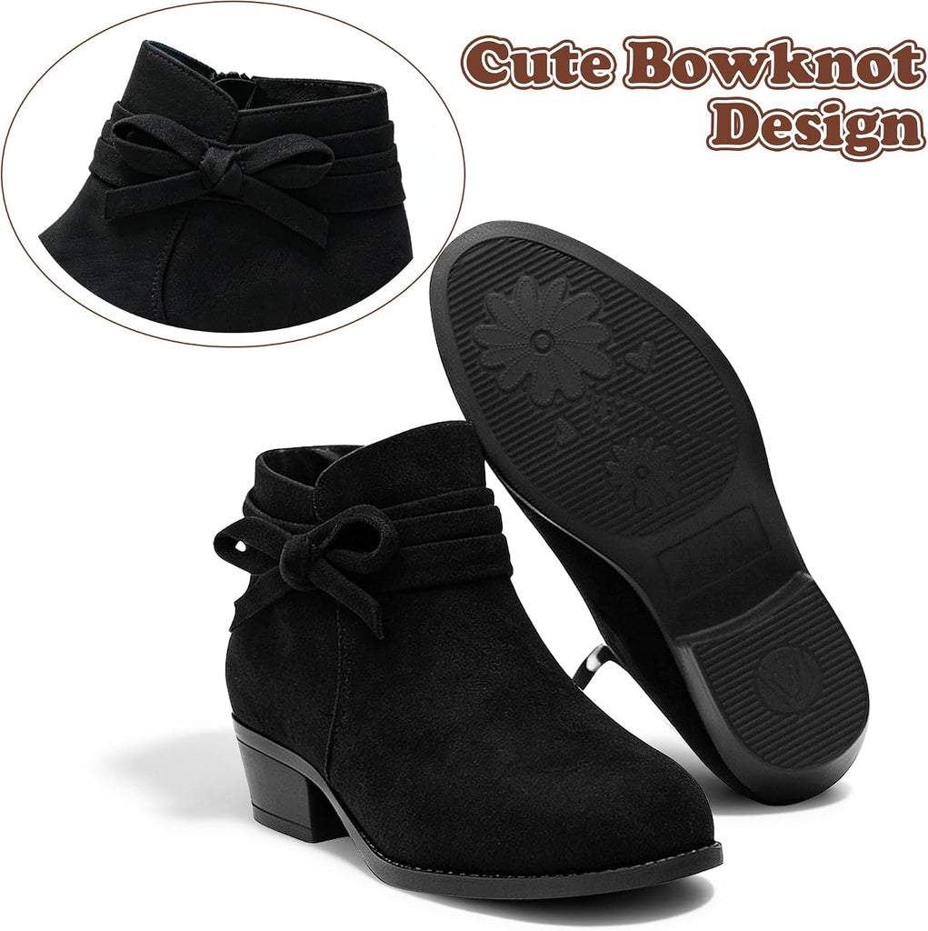 Girls Ankle Boots Warm Side Zipper Booties