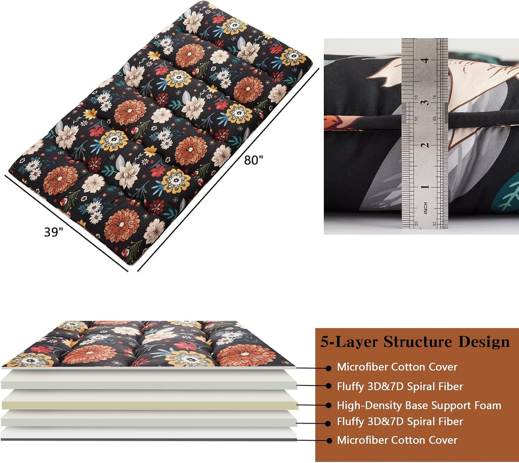 Japanese Floor Futon Mattress, Foldable Tatami Sleeping Bed