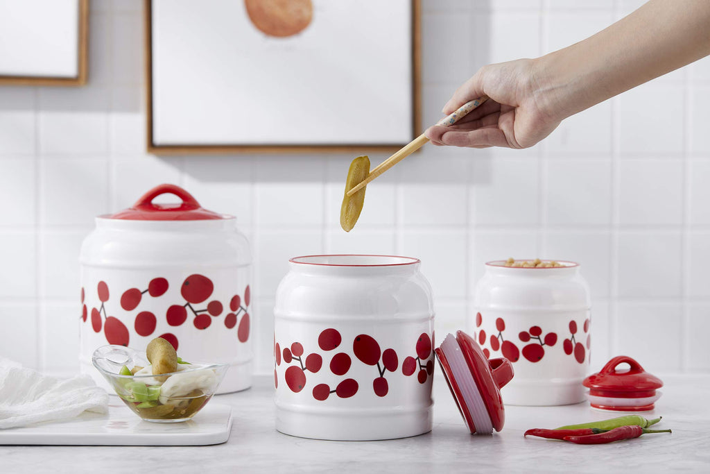 Ceramic canisters | 51 OZ Ceramic Food Storage Jar|White cookie jar|Ceramic canisters with lids|Coffee