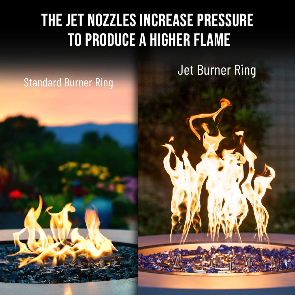 24-Inch Round Stainless Steel Fire Pit Jet Burner Ring