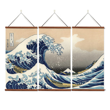 Traditional Japanese Scroll Wall Art - The Great Wave off Kanagawa