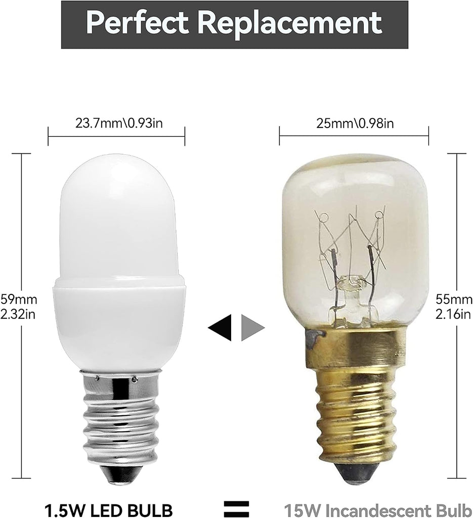 Night Light Bulbs, 1.5W E12 Led Bulbs, Warm White 3000K