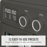 French Door Air Fryer Toaster Oven Combo, 34QT Countertop Convection, 12-in-1, Bake, Broil, Roast, Fits 12” Pizza