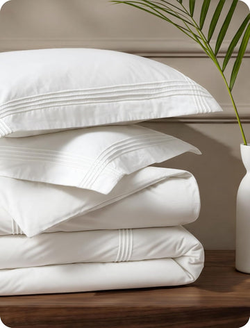 100% Cotton Percale Duvet Cover Queen, Luxury Hotel Duvet Cover, Rope Weave White Comforter Cover, PureWoven