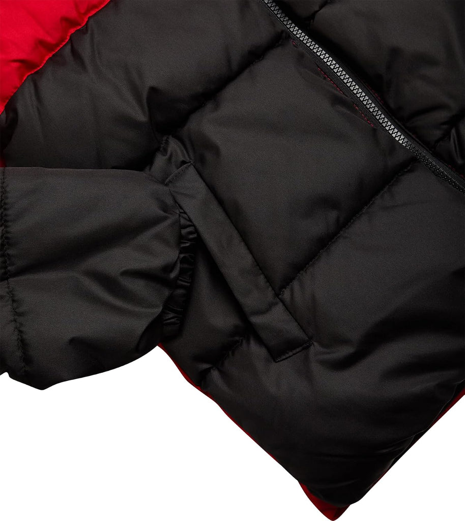 Boys Puffer Jacket Fleece-Lined Winter Coat with Hat