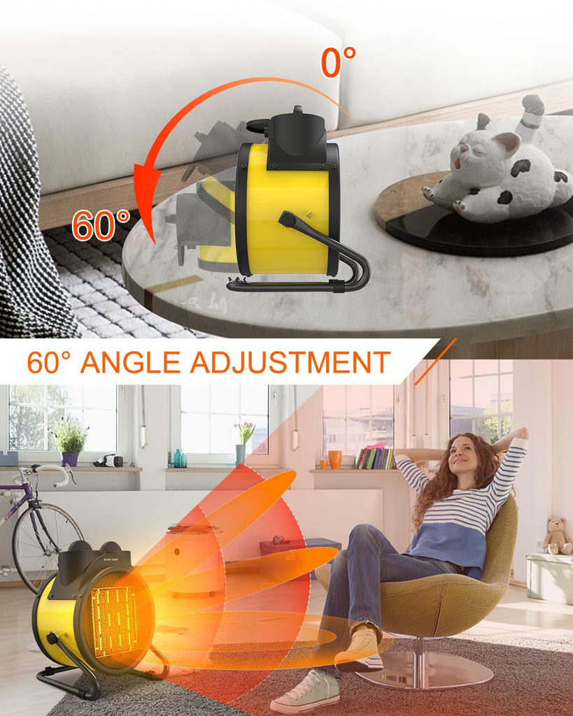 Electric Space Heater - Outdoor Heater with Super Long Cord, Overheat Protection, Heaters Heat Up in 2 Seconds, 3