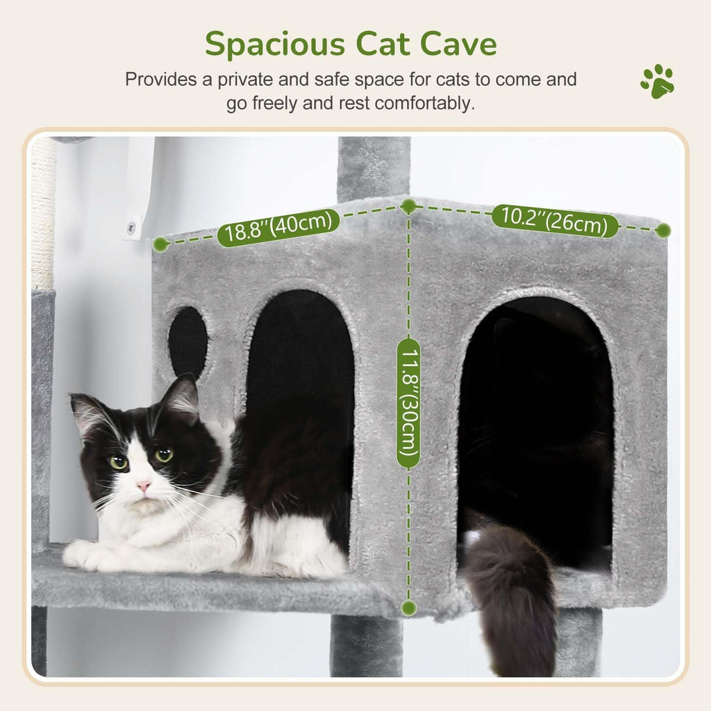 Cat Tree Tower with Scratching Post for Indoor Cats