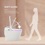 Smart One-Piece Elongated Toilet with Soft-Close Lid, Dual Auto Flush, Heated Seat